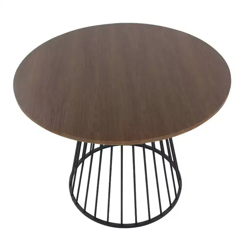 LumiSource Canary Table à Manger en Bois Métal Noir/Noyer