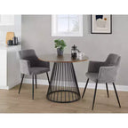 LumiSource Canary Table à Manger en Bois Métal Noir/Noyer