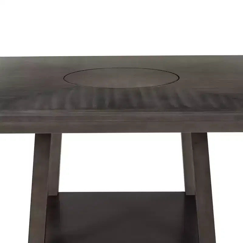 Table de hauteur de comptoir Powell Barnes avec plateau tournant gris