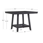 Table de hauteur de comptoir Powell Barnes avec plateau tournant gris