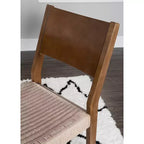 Ensemble de salle à manger 5 pièces Clara avec chaises et banc en corde marron - Powell