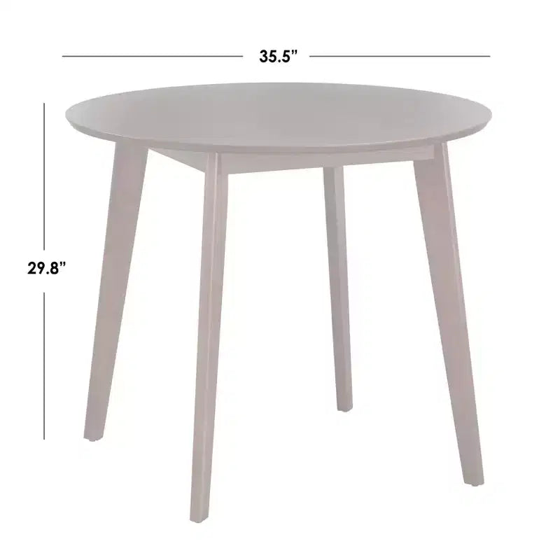 Table à manger ronde Buylateral Tania Mid-Century Modern 35,5 po Noyer