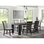 Table de salle à manger extensible Jasper noire - Picket House Furnishings : Style moderne, rallonge amovible, 4 places