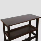 Casier à vin autoportant en bois massif 18 bouteilles avec étagères Espresso - Flora Home : Construction en pin, 1 étagère, 84 cm de hauteur