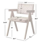 Ensemble de salle à manger moderne 6 pièces Valentina Buylateral avec 1 table, 2 chaises, 2 fauteuils et 1 banc Noyer clair