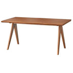 Ensemble de salle à manger moderne 6 pièces Valentina Buylateral avec 1 table, 2 chaises, 2 fauteuils et 1 banc Noyer clair