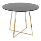 LumiSource Cosmo MDF Dining Table Gold/Black