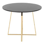 Table à manger LumiSource Cosmo MDF Or/Noir