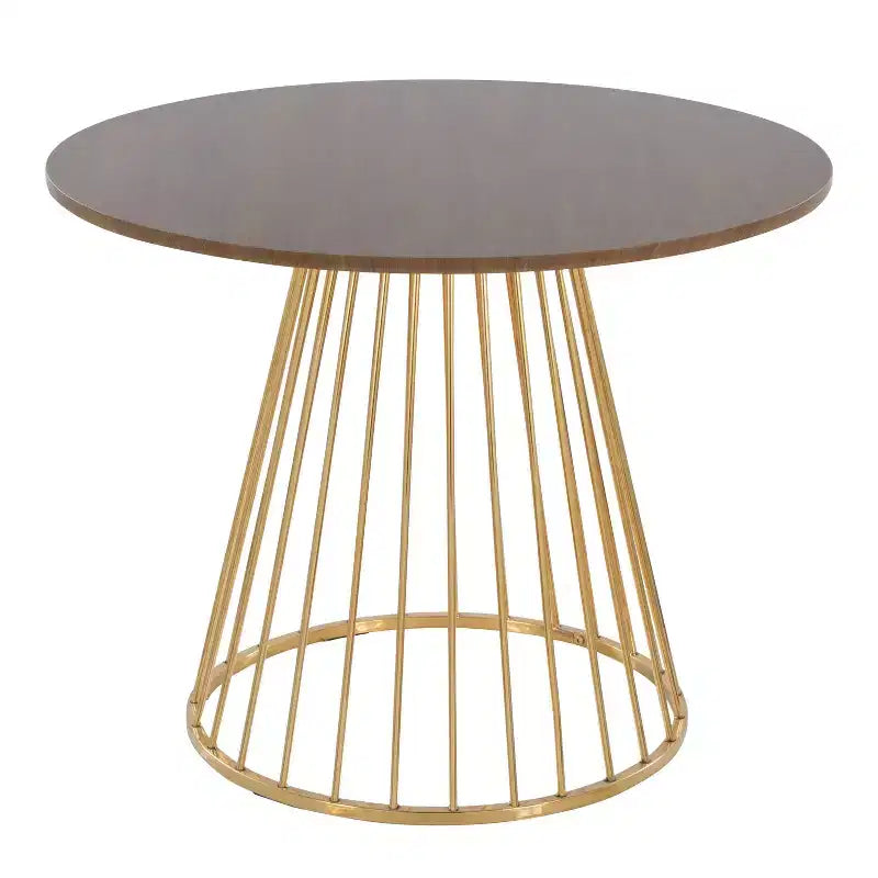 LumiSource Canary Table de salle à manger en bois or/noyer