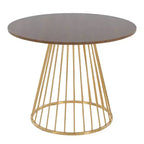 LumiSource Canary Table de salle à manger en bois or/noyer