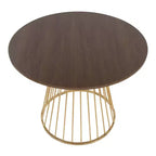LumiSource Canary Table de salle à manger en bois or/noyer