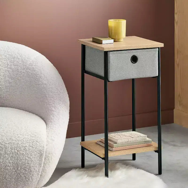 Table d'appoint avec bac en tissu, structure noire - Room Essentials™