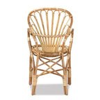 Fauteuil en rotin Sheraton naturel - bali & pari : Style bohème, revêtement en polyester, cadre en bois, aucun assemblage requis