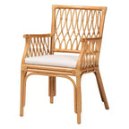 Fauteuil en rotin miel clair Maisa bali et pari