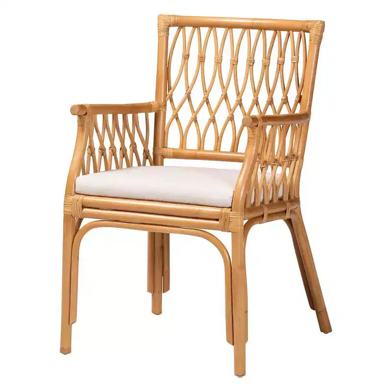 Fauteuil en rotin miel clair Maisa bali et pari