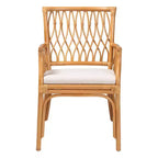 Fauteuil en rotin miel clair Maisa bali et pari