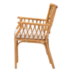 Fauteuil en rotin miel clair Maisa bali et pari