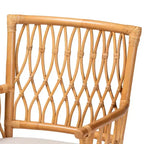 Fauteuil en rotin miel clair Maisa bali et pari