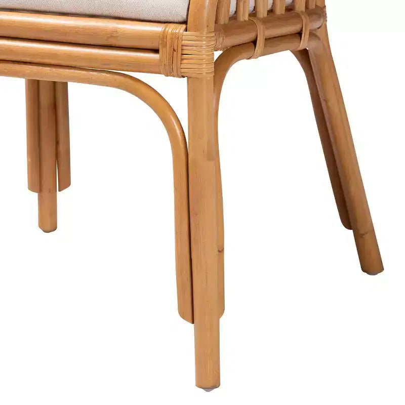 Fauteuil en rotin miel clair Maisa bali et pari