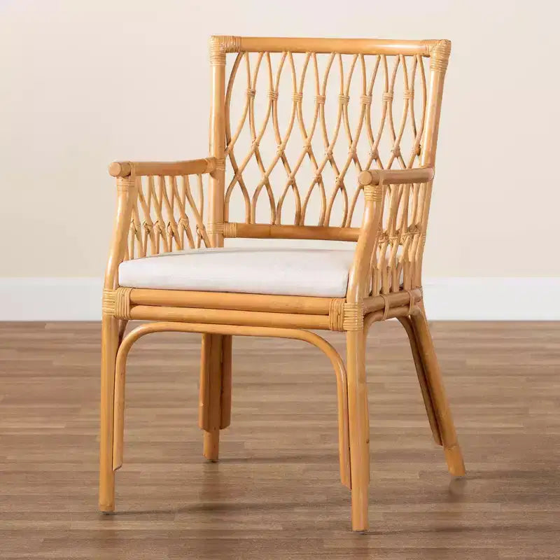 Fauteuil en rotin miel clair Maisa bali et pari
