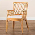 Fauteuil en rotin miel clair Maisa bali et pari