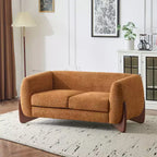 Christopher Knight Home James 63 po. Causeuse en tissu bouclé caramel