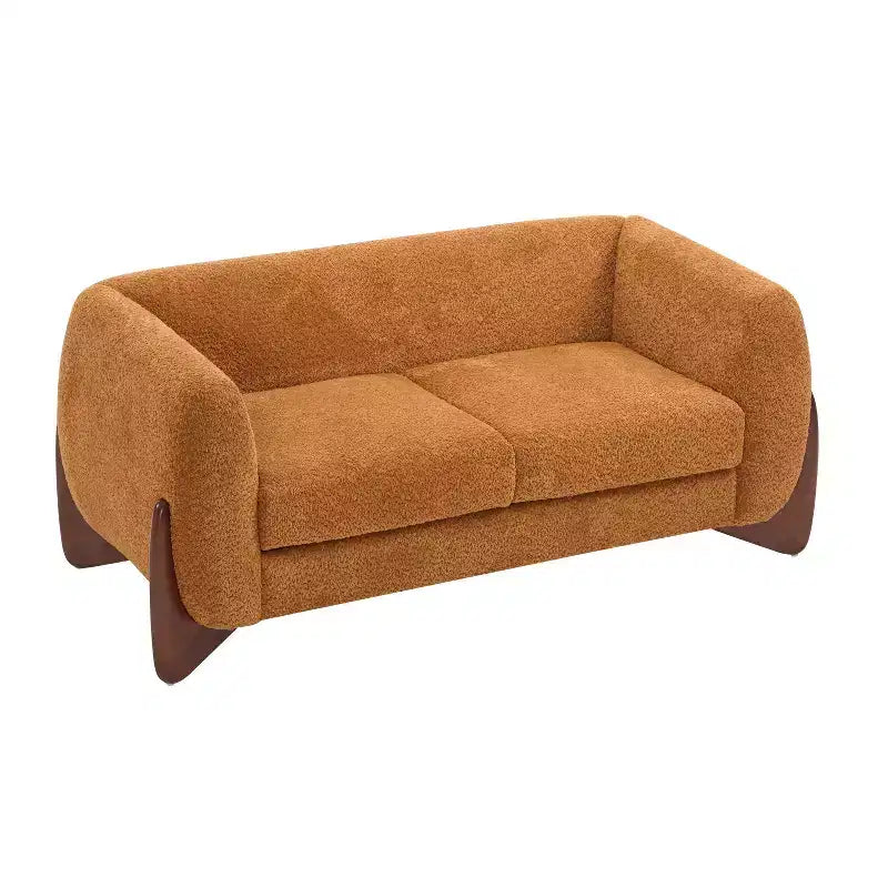 Christopher Knight Home James 63 po. Causeuse en tissu bouclé caramel