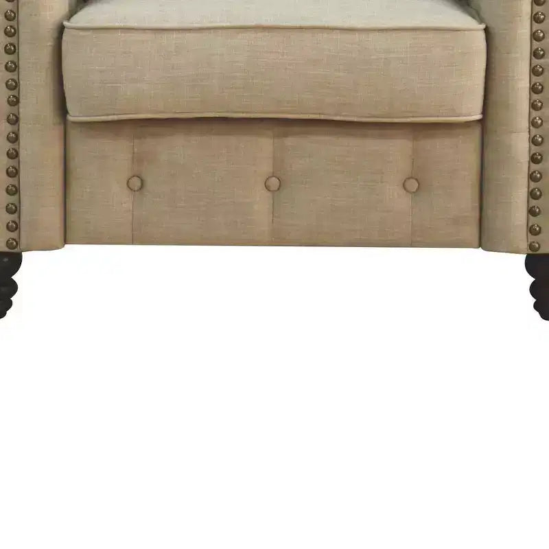 Chaises d'appoint Aurelia en lin beige Acme Furniture