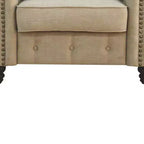 Chaises d'appoint Aurelia en lin beige Acme Furniture