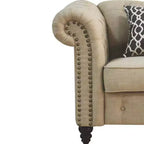 Chaises d'appoint Aurelia en lin beige Acme Furniture