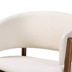 Lot de 2 chaises d'appoint Baron en tissu avec pieds évasés – Baxton Studio : Design Mid-Century, tissu bouclé