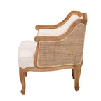 bali & pari Fauteuil d'appoint Sylvestra : Assise basse, Bois de bayur, Rembourrage en mousse, Aucun assemblage requis