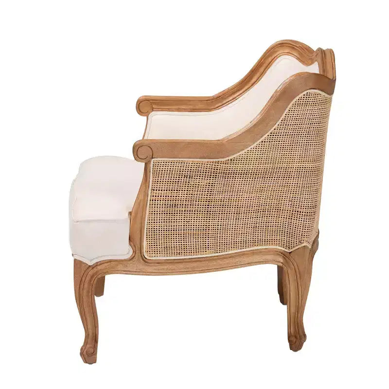 bali & pari Fauteuil d'appoint Sylvestra : Assise basse, Bois de bayur, Rembourrage en mousse, Aucun assemblage requis