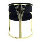 Fauteuil d'appoint Fallon 50,8 cm Velours noir/Or miroir - Acme Furniture : Aucun assemblage, cadre en acier inoxydable