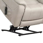HOMES: Intérieur et Extérieur Fauteuil inclinable motorisé releveur en similicuir Moonrise avec système de têtière breveté Gris clair
