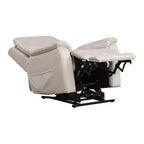 HOMES: Intérieur et Extérieur Fauteuil inclinable motorisé releveur en similicuir Moonrise avec système de têtière breveté Gris clair