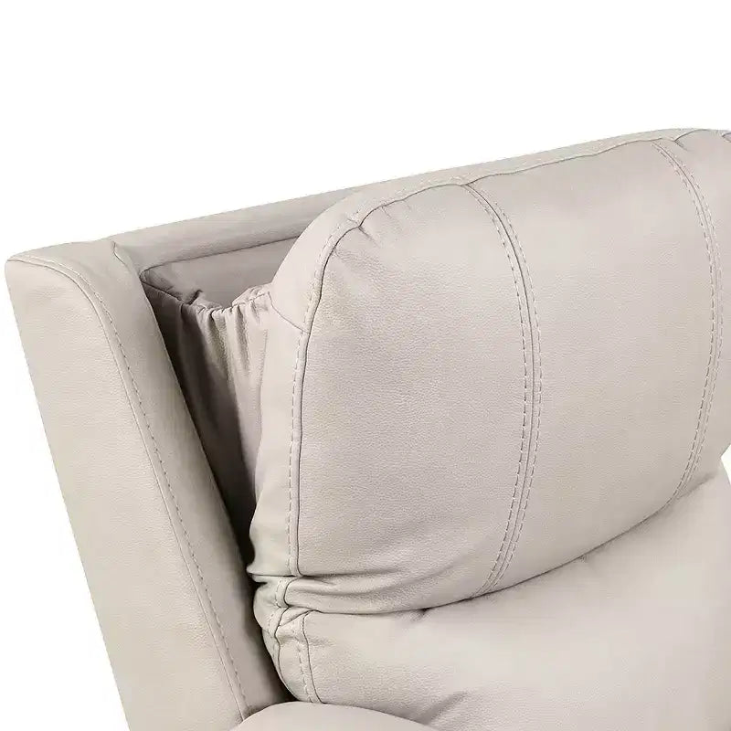 HOMES: Intérieur et Extérieur Fauteuil inclinable motorisé releveur en similicuir Moonrise avec système de têtière breveté Gris clair