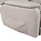 HOMES: Intérieur et Extérieur Fauteuil inclinable motorisé releveur en similicuir Moonrise avec système de têtière breveté Gris clair