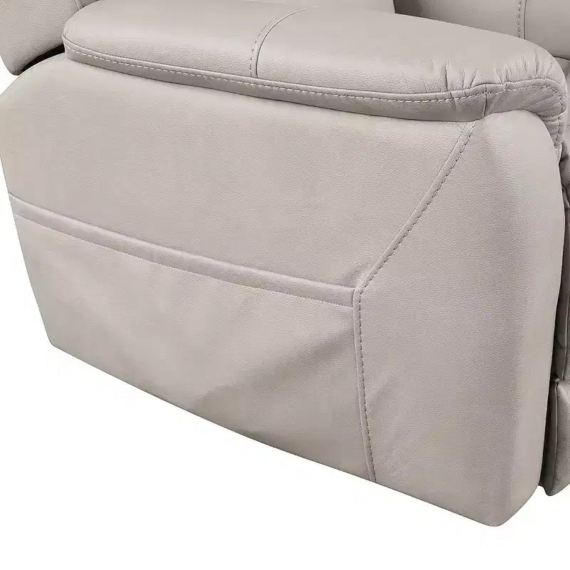 HOMES: Intérieur et Extérieur Fauteuil inclinable motorisé releveur en similicuir Moonrise avec système de têtière breveté Gris clair
