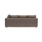 Canapé Storied Home avec méridienne beige : moderne en L, interchangeable, garniture en bois, marron champignon