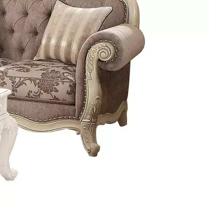 Canapé Ragenardus 71 po en tissu gris/blanc antique Acme Furniture
