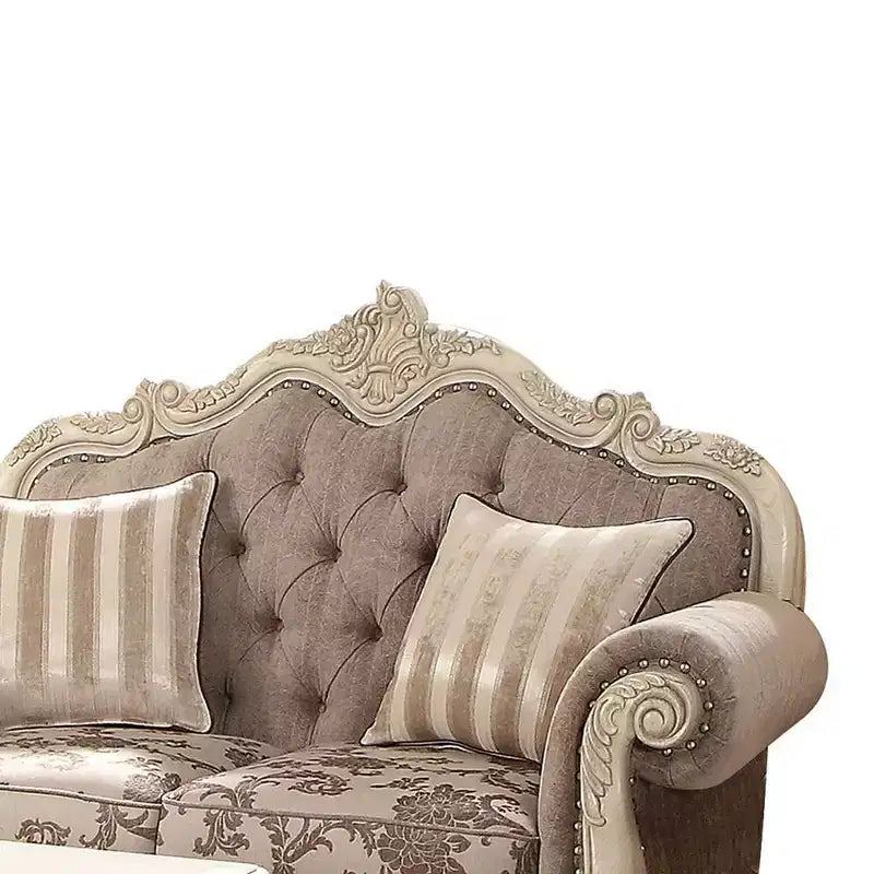 Canapé Ragenardus 71 po en tissu gris/blanc antique Acme Furniture