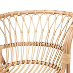 bali & pari Alaya Fauteuil d'appoint en rotin: Fabriqué à la main, Meuble d'intérieur, Sans repose-pieds