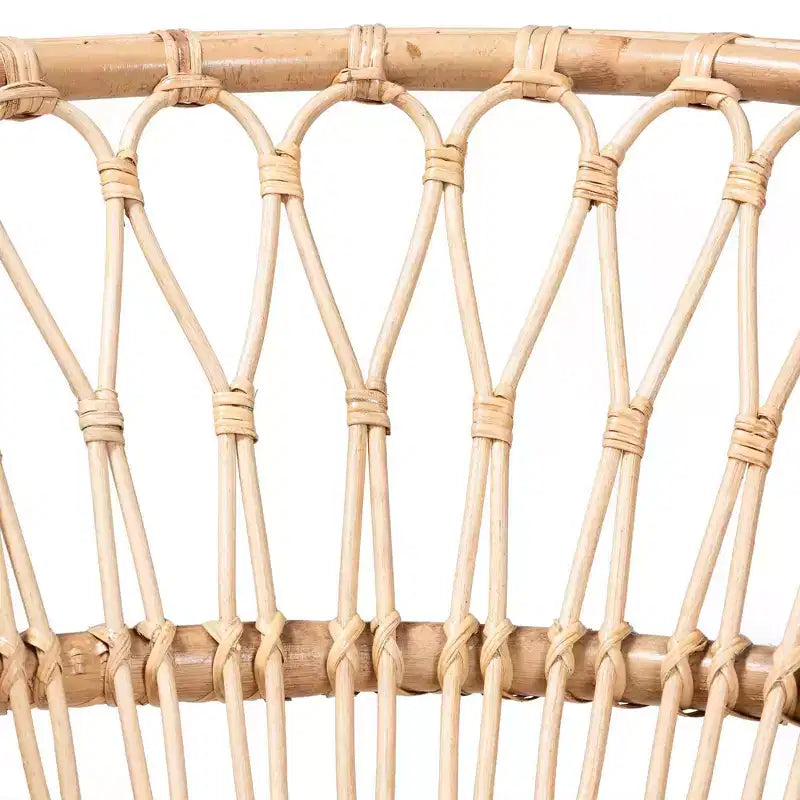 bali & pari Alaya Fauteuil d'appoint en rotin: Fabriqué à la main, Meuble d'intérieur, Sans repose-pieds