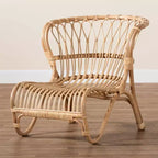 bali & pari Alaya Fauteuil d'appoint en rotin: Fabriqué à la main, Meuble d'intérieur, Sans repose-pieds