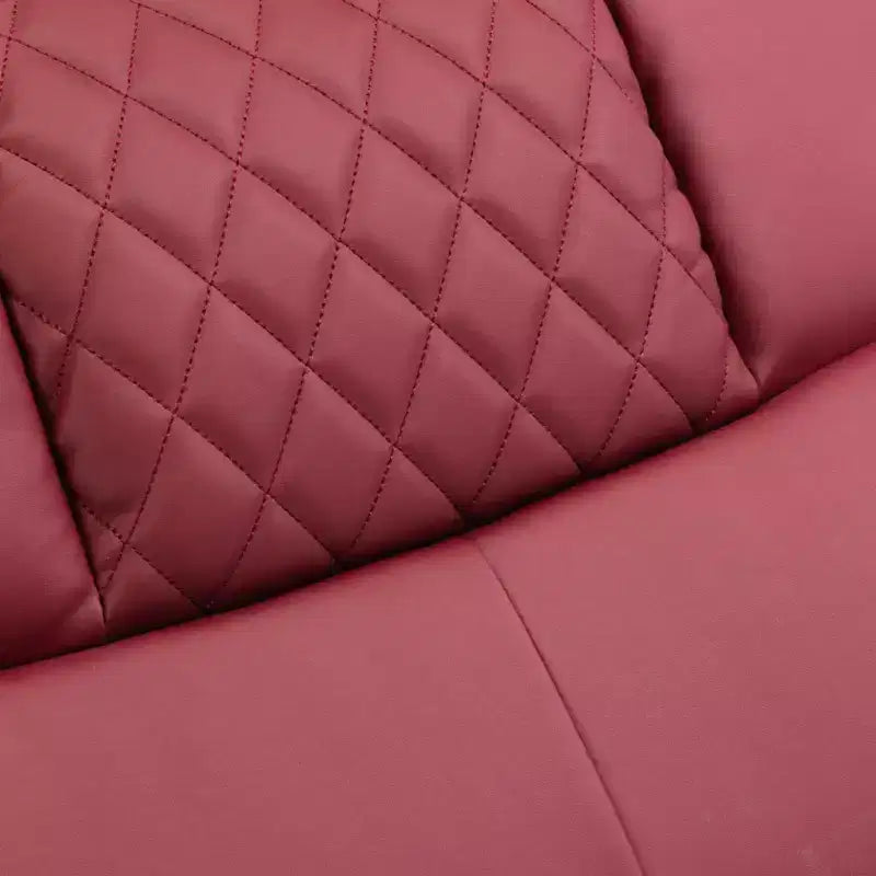 COMHOMA Fauteuil inclinable électrique avec massage et LED, en cuir PU, rouge