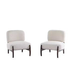 Christopher Knight Home Set of 2 Landon Modern Rubberwood Boucle Upholstered Accent Chairs