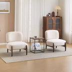 Christopher Knight Home Lot de 2 Chaises d'Appoint Modernes Landon en Bois d'Hévéa Rembourrées Bouclette
