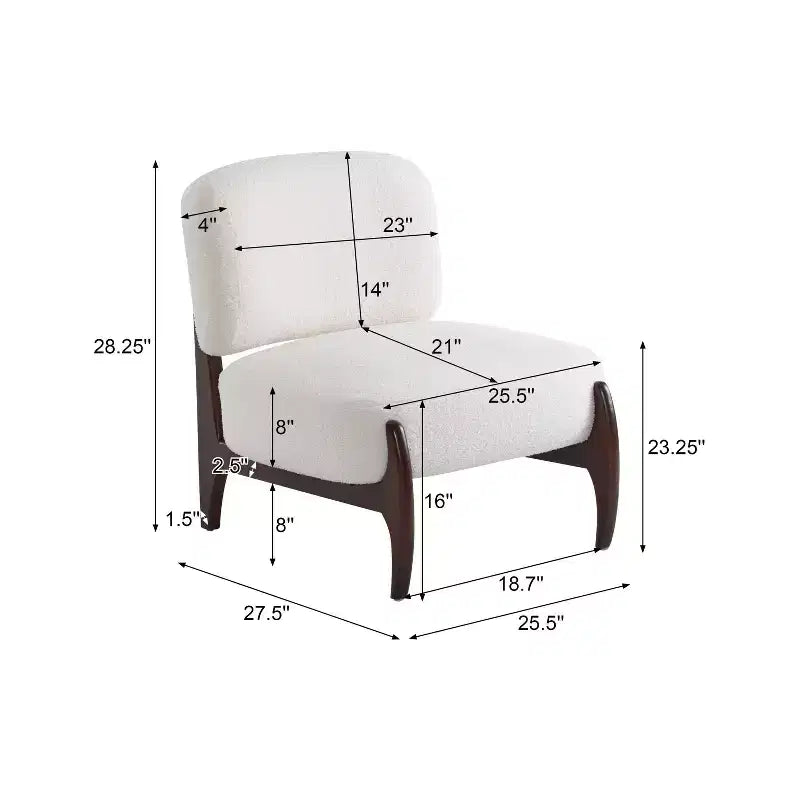 Christopher Knight Home Lot de 2 Chaises d'Appoint Modernes Landon en Bois d'Hévéa Rembourrées Bouclette