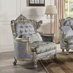 44.5" Miliani Accent Chair Fabric/Antique Bronze Finish - Acme Furniture